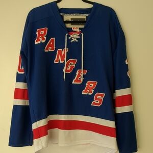 Reebok Blue and Red Hockey Jersey